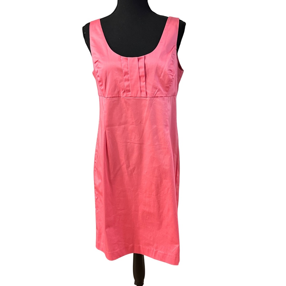 New York & Company Pink Sleeveless Pleated Empire Waist Sheath Dress Size 8 NWT